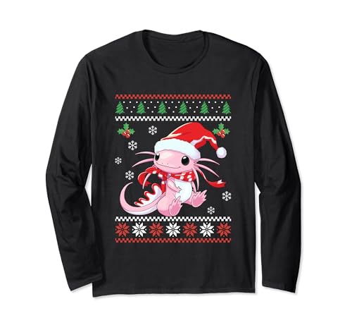 Axolotl Ugly Christmas Sweater Xmas für Erwachsene und Kinder Langarmshirt Axolotl Ugly Christmas Sweater Xmas für Erwachsene und Kinder Langarmshirt von Funny Ugly Christmas Sweater Axolotl