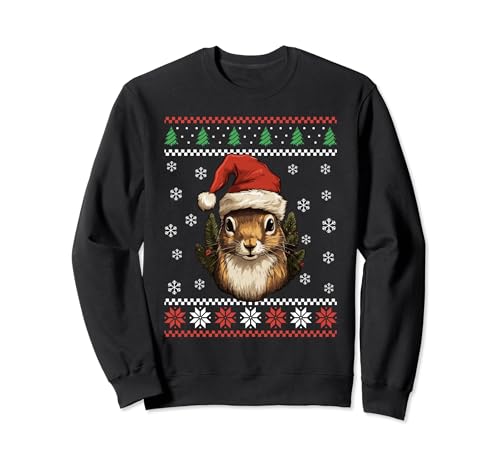 Weihnachtspullover mit Eichhörnchen-Motiv für Erwachsene und Kinder Sweatshirt Weihnachtspullover mit Eichhörnchen-Motiv für Erwachsene und Kinder Sweatshirt von Funny Ugly Christmas Sweater Squirrel