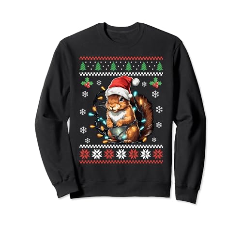 Weihnachtspullover mit Eichhörnchen-Motiv für Erwachsene und Kinder Sweatshirt Weihnachtspullover mit Eichhörnchen-Motiv für Erwachsene und Kinder Sweatshirt von Funny Ugly Christmas Sweater Squirrel
