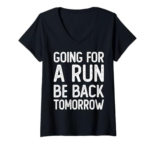 Damen Laufen gehen Sei Morgen zurück Ultrarunners Funny Runner T-Shirt mit V-Ausschnitt Damen Laufen gehen Sei Morgen zurück Ultrarunners Funny Runner T-Shirt mit V-Ausschnitt von Funny Ultra Running Runner Marathons Designs