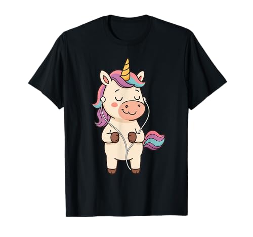 Einhorn Hören Musik Jungen Mädchen Männer Frauen Kinder Erwachsene T-Shirt Einhorn Hören Musik Jungen Mädchen Männer Frauen Kinder Erwachsene T-Shirt von Funny Unicorn Listening To Music Rainbow Shop