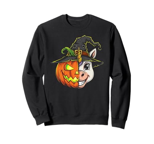 Einhorn Kürbis Jack O Laterne Halloween Kinder Herren Damen Sweatshirt Einhorn Kürbis Jack O Laterne Halloween Kinder Herren Damen Sweatshirt von Funny Unicorn Lovers Halloween Pumpkin Outfits