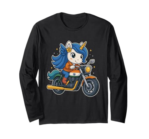 Einhorn Reiten Indien Motorrad Jungen Mädchen Männer Frauen Kinder Langarmshirt Einhorn Reiten Indien Motorrad Jungen Mädchen Männer Frauen Kinder Langarmshirt von Funny Unicorn Riding India Motorcycle Rainbow Shop