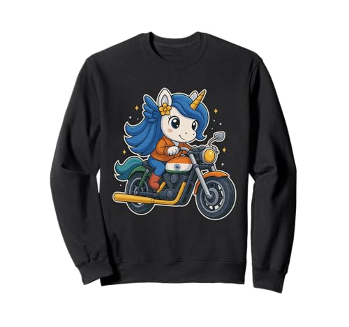 Einhorn Reiten Indien Motorrad Jungen Mädchen Männer Frauen Kinder Sweatshirt Einhorn Reiten Indien Motorrad Jungen Mädchen Männer Frauen Kinder Sweatshirt von Funny Unicorn Riding India Motorcycle Rainbow Shop