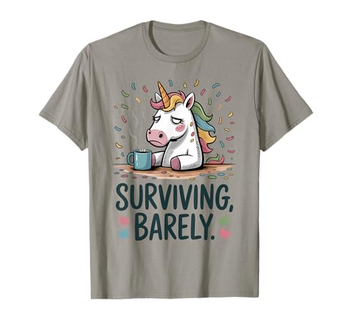 Lustiges Einhorn überlebt kaum Kaffeeliebhaber für Frauen Männer T-Shirt Lustiges Einhorn überlebt kaum Kaffeeliebhaber für Frauen Männer T-Shirt von Funny Unicorn Surviving Barely For Kids Women Men