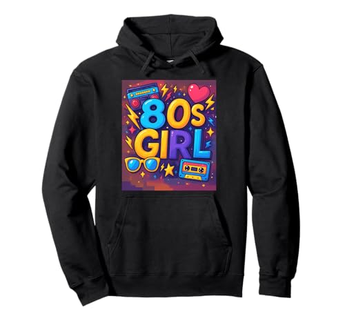 80er Jahre Girl Fun Retro Classic Throwback 80er Jahre Vibes Pullover Hoodie von Funny Van Gogh Inspired T-Rex Graphic