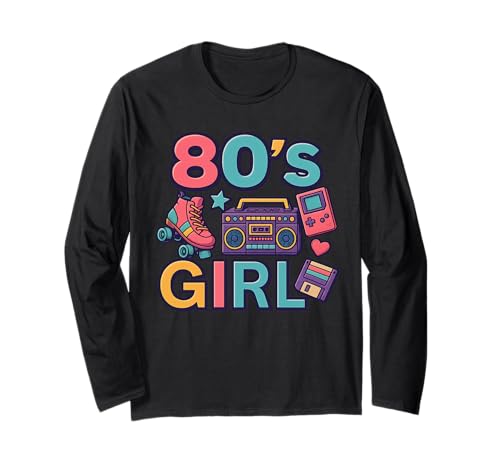 80er Jahre Girl Sweet Memories Throwback 80er Jahre Fun Vibe Langarmshirt von Funny Van Gogh Inspired T-Rex Graphic
