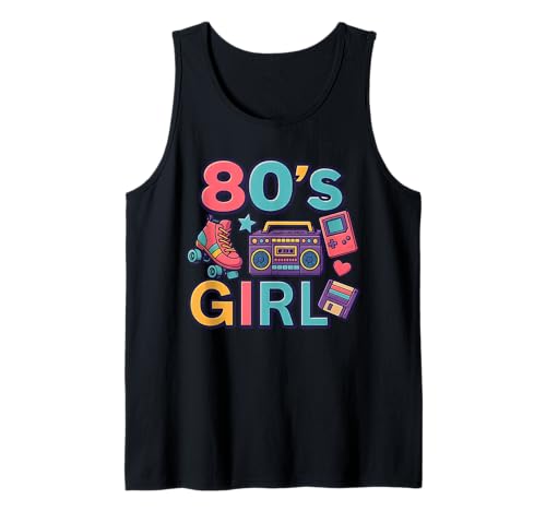 80er Jahre Girl Sweet Memories Throwback 80er Jahre Fun Vibe Tank Top von Funny Van Gogh Inspired T-Rex Graphic