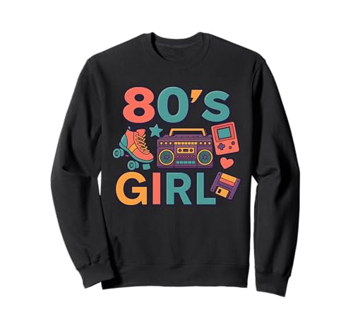 80er Jahre Mädchen Cool Retro Throwback 80er Jahre Fun Memories Vibe Sweatshirt 80er Jahre Mädchen Cool Retro Throwback 80er Jahre Fun Memories Vibe Sweatshirt von Funny Van Gogh Inspired T-Rex Graphic