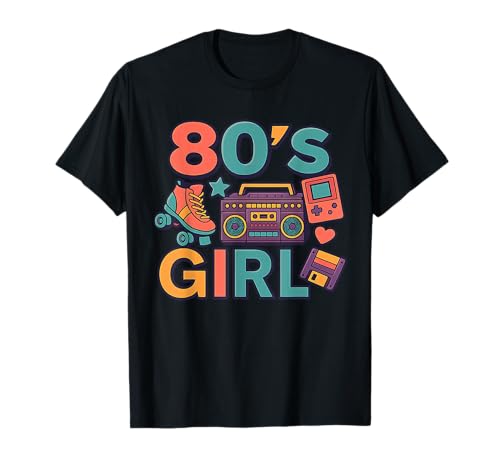 80er Jahre Mädchen Cool Retro Throwback 80er Jahre Fun Memories Vibe T-Shirt 80er Jahre Mädchen Cool Retro Throwback 80er Jahre Fun Memories Vibe T-Shirt von Funny Van Gogh Inspired T-Rex Graphic
