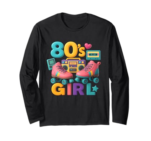 80er Jahre Mädchen Throwback Fun Times 80's Vibes Sweet Memories Langarmshirt 80er Jahre Mädchen Throwback Fun Times 80's Vibes Sweet Memories Langarmshirt von Funny Van Gogh Inspired T-Rex Graphic