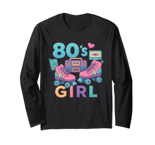 Cool 80s Girl Down Memory Lanes Throwback 80s Vibe Langarmshirt Cool 80s Girl Down Memory Lanes Throwback 80s Vibe Langarmshirt von Funny Van Gogh Inspired T-Rex Graphic
