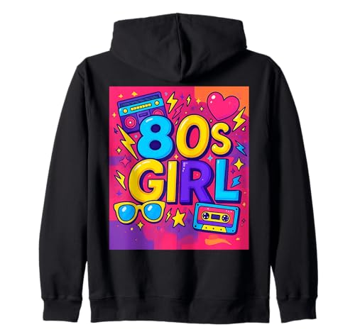 Klassische 80er-Jahre-Mädchen-Trowback Memories 80's Vibes Kapuzenjacke Klassische 80er-Jahre-Mädchen-Trowback Memories 80's Vibes Kapuzenjacke von Funny Van Gogh Inspired T-Rex Graphic