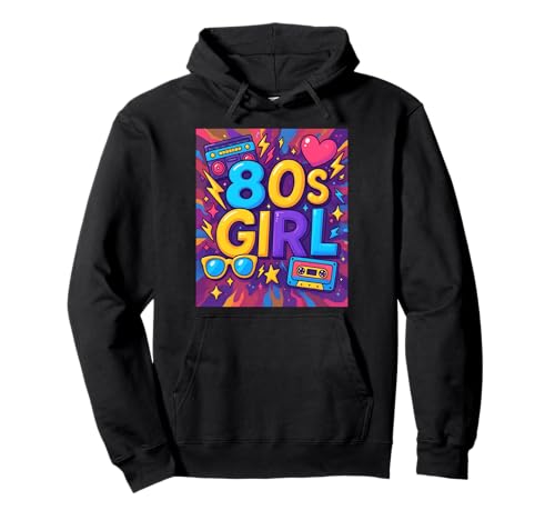 Old School 80er Jahre Girl Cool Retro Throwback 80's Vibes Pullover Hoodie Old School 80er Jahre Girl Cool Retro Throwback 80's Vibes Pullover Hoodie von Funny Van Gogh Inspired T-Rex Graphic