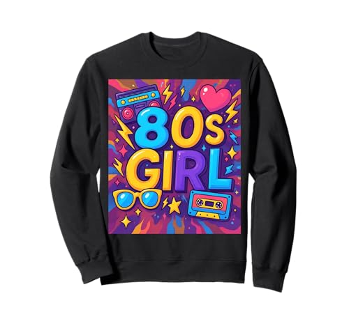Old School 80er Jahre Girl Cool Retro Throwback 80's Vibes Sweatshirt Old School 80er Jahre Girl Cool Retro Throwback 80's Vibes Sweatshirt von Funny Van Gogh Inspired T-Rex Graphic
