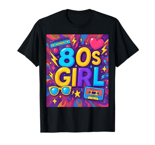 Old School 80er Jahre Girl Cool Retro Throwback 80's Vibes T-Shirt von Funny Van Gogh Inspired T-Rex Graphic