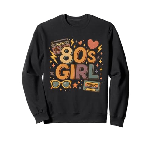 Old School 80er Jahre Mädchen Vintage Throwback 80er Jahre Vibe Sweatshirt Old School 80er Jahre Mädchen Vintage Throwback 80er Jahre Vibe Sweatshirt von Funny Van Gogh Inspired T-Rex Graphic