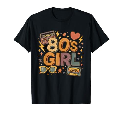 Old School 80er Jahre Mädchen Vintage Throwback 80er Jahre Vibe T-Shirt Old School 80er Jahre Mädchen Vintage Throwback 80er Jahre Vibe T-Shirt von Funny Van Gogh Inspired T-Rex Graphic