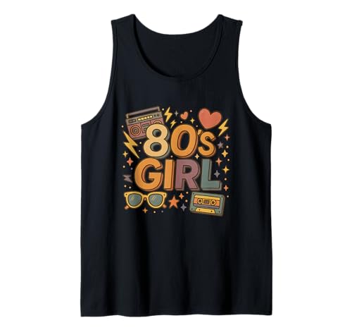 Old School 80er Jahre Mädchen Vintage Throwback 80er Jahre Vibe Tank Top Old School 80er Jahre Mädchen Vintage Throwback 80er Jahre Vibe Tank Top von Funny Van Gogh Inspired T-Rex Graphic