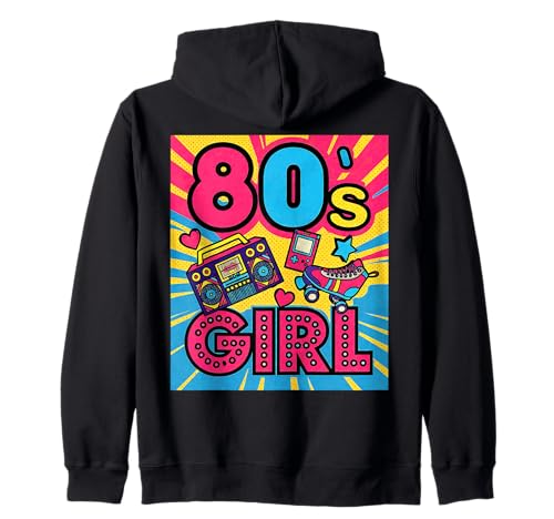 Old School 80s Girl Sweet Memories Throwback 80s Vibe Kapuzenjacke Old School 80s Girl Sweet Memories Throwback 80s Vibe Kapuzenjacke von Funny Van Gogh Inspired T-Rex Graphic