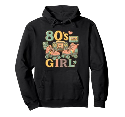 Old School Girl 80er Jahre Mädchen Retro Throwback 80er Jahre Vibes Pullover Hoodie Old School Girl 80er Jahre Mädchen Retro Throwback 80er Jahre Vibes Pullover Hoodie von Funny Van Gogh Inspired T-Rex Graphic