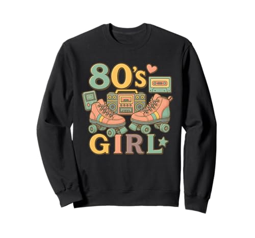 Old School Girl 80er Jahre Mädchen Retro Throwback 80er Jahre Vibes Sweatshirt von Funny Van Gogh Inspired T-Rex Graphic