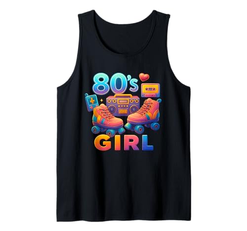 Retro 80er Jahre Girl Bold Throwback 80's Vibes Memories Tank Top Retro 80er Jahre Girl Bold Throwback 80's Vibes Memories Tank Top von Funny Van Gogh Inspired T-Rex Graphic