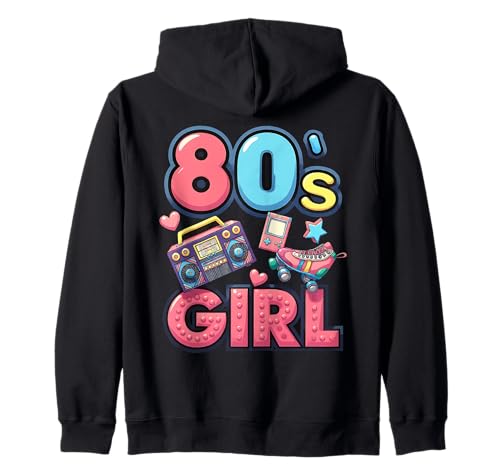 Retro 80er Jahre Girl Down Memory Lanes Throwback 80er Jahre Vibe Kapuzenjacke Retro 80er Jahre Girl Down Memory Lanes Throwback 80er Jahre Vibe Kapuzenjacke von Funny Van Gogh Inspired T-Rex Graphic