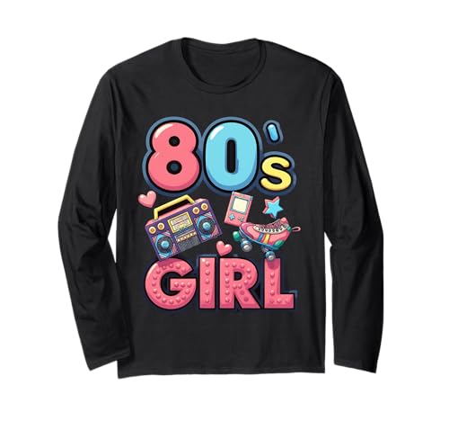 Retro 80er Jahre Girl Down Memory Lanes Throwback 80er Jahre Vibe Langarmshirt Retro 80er Jahre Girl Down Memory Lanes Throwback 80er Jahre Vibe Langarmshirt von Funny Van Gogh Inspired T-Rex Graphic