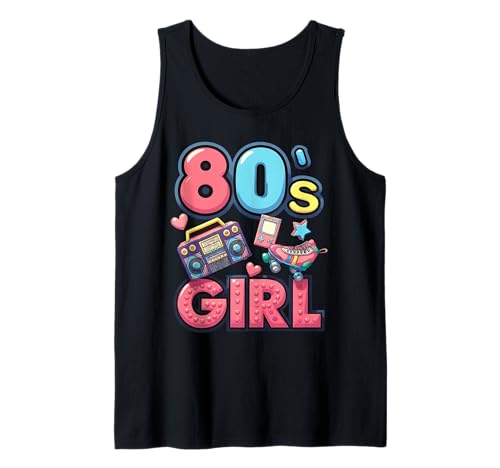 Retro 80er Jahre Girl Down Memory Lanes Throwback 80er Jahre Vibe Tank Top Retro 80er Jahre Girl Down Memory Lanes Throwback 80er Jahre Vibe Tank Top von Funny Van Gogh Inspired T-Rex Graphic