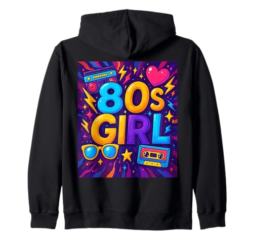 Retro-Stil 80er Jahre Girl Memory Lane Throwback 80er Jahre Vibes Kapuzenjacke Retro-Stil 80er Jahre Girl Memory Lane Throwback 80er Jahre Vibes Kapuzenjacke von Funny Van Gogh Inspired T-Rex Graphic