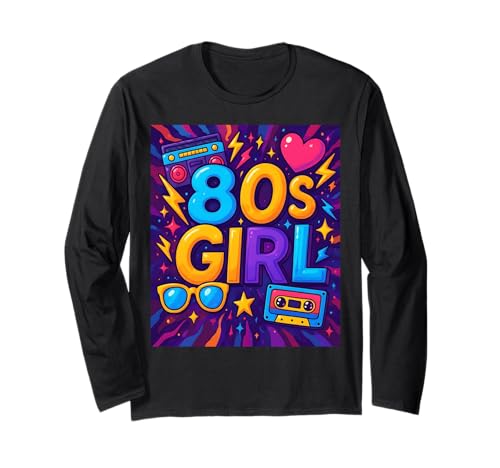 Retro-Stil 80er Jahre Girl Memory Lane Throwback 80er Jahre Vibes Langarmshirt Retro-Stil 80er Jahre Girl Memory Lane Throwback 80er Jahre Vibes Langarmshirt von Funny Van Gogh Inspired T-Rex Graphic