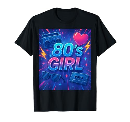 Retro Vibes 80er Jahre Girl Cool Throwback Fun Memories T-Shirt Retro Vibes 80er Jahre Girl Cool Throwback Fun Memories T-Shirt von Funny Van Gogh Inspired T-Rex Graphic