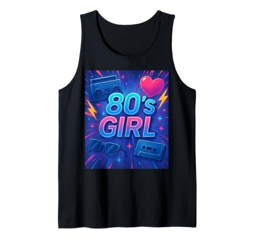 Retro Vibes 80er Jahre Girl Cool Throwback Fun Memories Tank Top von Funny Van Gogh Inspired T-Rex Graphic