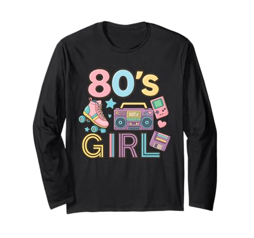 Vintage 80er Jahre Mädchen Old School Memory Throwback 80er Jahre Vibe Langarmshirt Vintage 80er Jahre Mädchen Old School Memory Throwback 80er Jahre Vibe Langarmshirt von Funny Van Gogh Inspired T-Rex Graphic