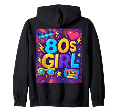 Vintage Vibes 80er Jahre Mädchen Fun Times Throwback 80's Memories Kapuzenjacke Vintage Vibes 80er Jahre Mädchen Fun Times Throwback 80's Memories Kapuzenjacke von Funny Van Gogh Inspired T-Rex Graphic
