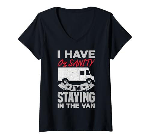 Damen I'm Staying In Tha Van Phasmophobia man Funny women gift T-Shirt mit V-Ausschnitt Damen I'm Staying In Tha Van Phasmophobia man Funny women gift T-Shirt mit V-Ausschnitt von Funny Van Staying Men gift idea