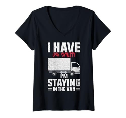 Damen Funny I'm Staying In Tha Van Phasmophobia man women T-Shirt mit V-Ausschnitt Damen Funny I'm Staying In Tha Van Phasmophobia man women T-Shirt mit V-Ausschnitt von Funny Van Staying gift idea