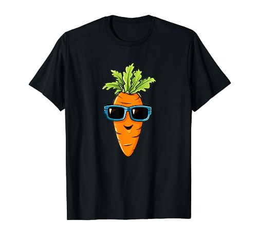 Lustige Karotte mit Sonnenbrille für Jungen und Mädchen T-Shirt von Funny Vegetable Costume