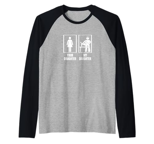 Deine Tochter Meine Tochter Papa Mama Stolzer Lustiger Tierarzt Raglan von Funny Vet Tech And Vet Med Gifts