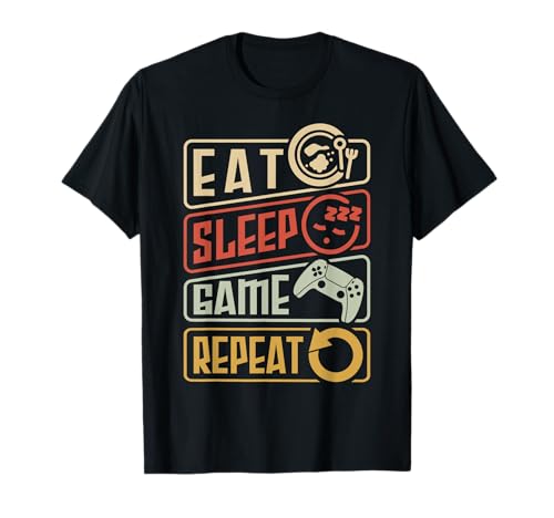 Gaming Boys Girls Funny Video Games Eat Sleep Games Repeat T-Shirt Gaming Boys Girls Funny Video Games Eat Sleep Games Repeat T-Shirt von Funny Video Games Eat Sleep Games Repeat