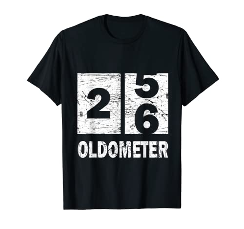Oldometer 25-26 Geschenk zum 26. Geburtstag für Männer und Frauen T-Shirt von Funny Vintage Birthday Gift By OA