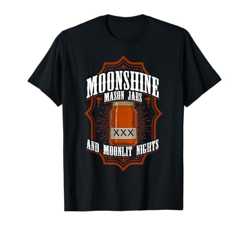 Moonshine Herren Spirit Homebrew Liquor Mason Jar T-Shirt Moonshine Herren Spirit Homebrew Liquor Mason Jar T-Shirt von Funny Vintage Moonshiners Drinking Apparel Co.