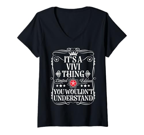 Damen Vivi Name It's A Vivi Thing You Wouldn't Understand T-Shirt mit V-Ausschnitt Damen Vivi Name It's A Vivi Thing You Wouldn't Understand T-Shirt mit V-Ausschnitt von Funny Vintage Vivi Name T-Shirts And Gifts