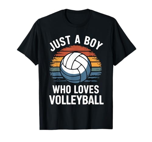 Just A Boy Who Loves Volleyball Sports Volleyballspieler T-Shirt Just A Boy Who Loves Volleyball Sports Volleyballspieler T-Shirt von Funny Volleyball Lover Apparel for Men Women