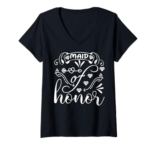 Damen Trauzeugin Brautparty Hochzeit Junggesellinnenabschied passend T-Shirt mit V-Ausschnitt Damen Trauzeugin Brautparty Hochzeit Junggesellinnenabschied passend T-Shirt mit V-Ausschnitt von Funny Wedding Apparel For Bachelor Party