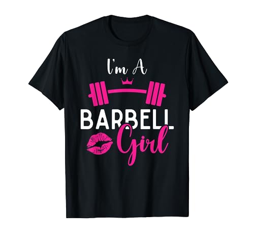 Lustiges Gewichtheber-Fitnessstudio- und Fitnessteam von I'm A Barbell Girl T-Shirt von Funny Weightlifter Gym & Exercise Apparel Squad