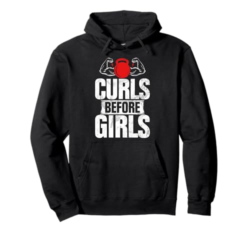 Curls Before Girls Gewichtheben Bizeps Fitness Bodybuilding Pullover Hoodie Curls Before Girls Gewichtheben Bizeps Fitness Bodybuilding Pullover Hoodie von Funny Weightlifting Gym Quote Gifts Men Women