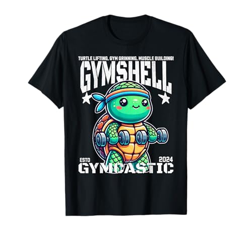 Turtle Gym Gewichtheben Schildkröte für Männer Jungen Frauen Kinder T-Shirt von Funny Weightlifting Turtle For Men Women Kids