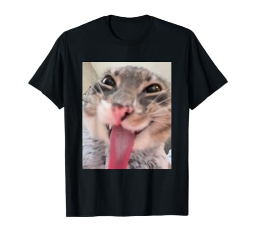 Derpy Cat Tongue Out Meme Lustige Weirdcore-Geschenke für Herren und Damen T-Shirt Derpy Cat Tongue Out Meme Lustige Weirdcore-Geschenke für Herren und Damen T-Shirt von Funny Weird Cat Meme Tee Shirt